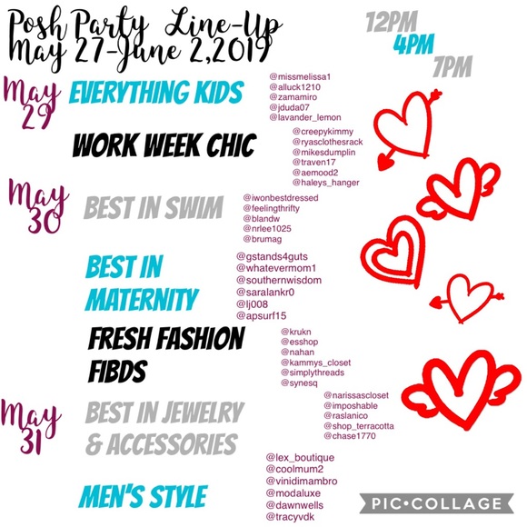 Posh Party Line Up May 27- June 2 - Picture 2 of 3